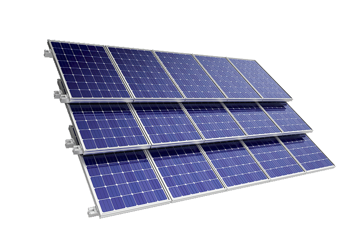 Imagem de um grande painel solar.
